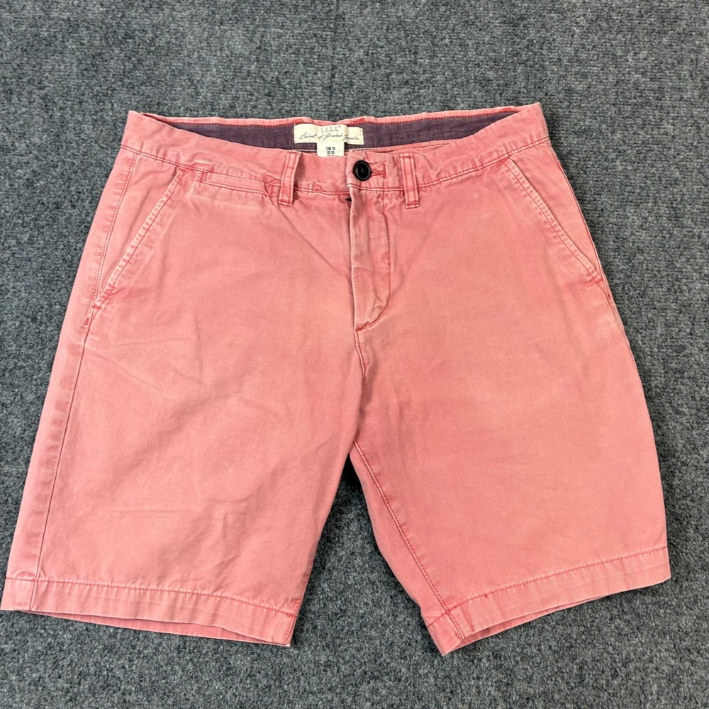 LOGG Label of Graded Goods Men Chino Shorts Size 29 Coral Pink Flat Front Cotton